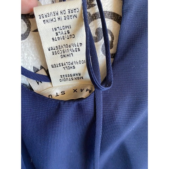 NWT Max Studio M dress navy blue size medium M Med sleeveless Mermaid Scales New - Picture 13 of 14